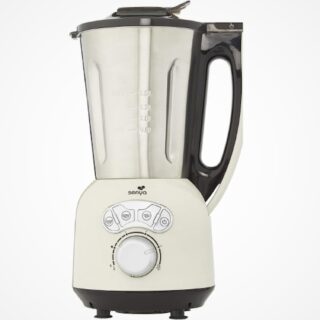 Senya Blender Chauffant Crème INOX Cook & Ice V3, avec bol en acier inoxydable, parfait pour préparer des soupes, smoothies, et glace pilée.